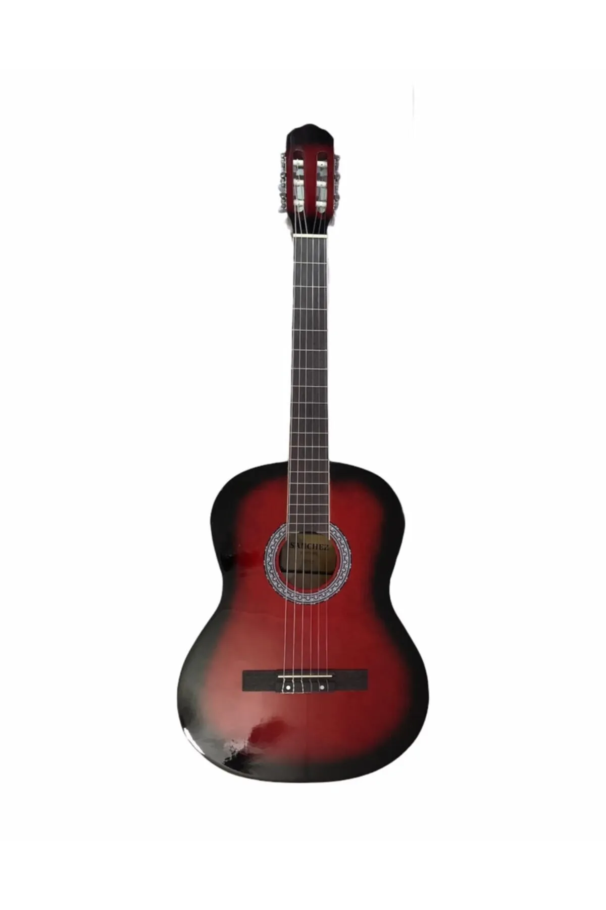 Sanchez 4/4 Sap Ayarlı Klasik Gitar (gitar-kılıf-pena) - Kırmızı